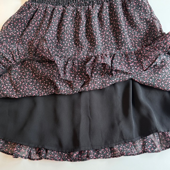 Rebecca Minkoff Floral Ruffled Mini Dress Sz Small S Feminine Modest Romantic - Picture 6 of 10